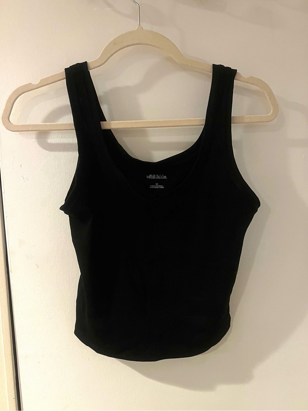 Black Ribbed Tank Top